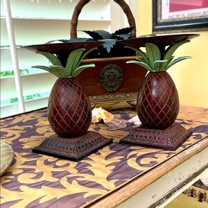 Tropical Pineapple Candle Holders